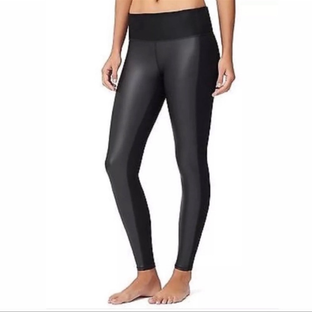 Perfect Condition - Athleta Gleam Tight - faux leather front - M Tall